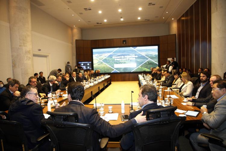 Governador Carlos Massa Ratinho Junior liderou nesta segunda-feira a terceira reunião do comitê público-privado sobre ESG.